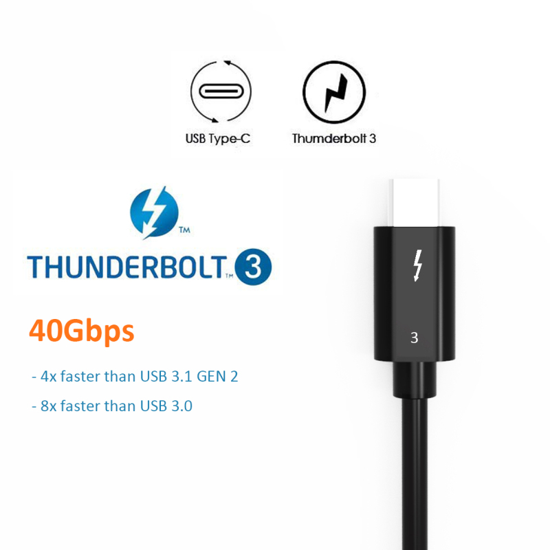 GLOTRENDS Thunderbolt 3 NVME Enclosure for M.2 PCIE NVME SSD (Key-M)