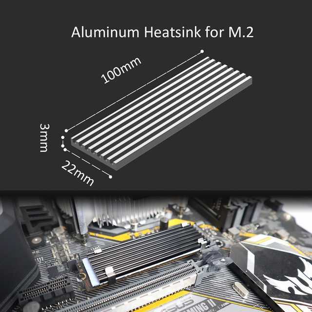 0.12inch(3mm) Thick M.2 Heatsink Kits for 22110 M.2 PCIe SSD