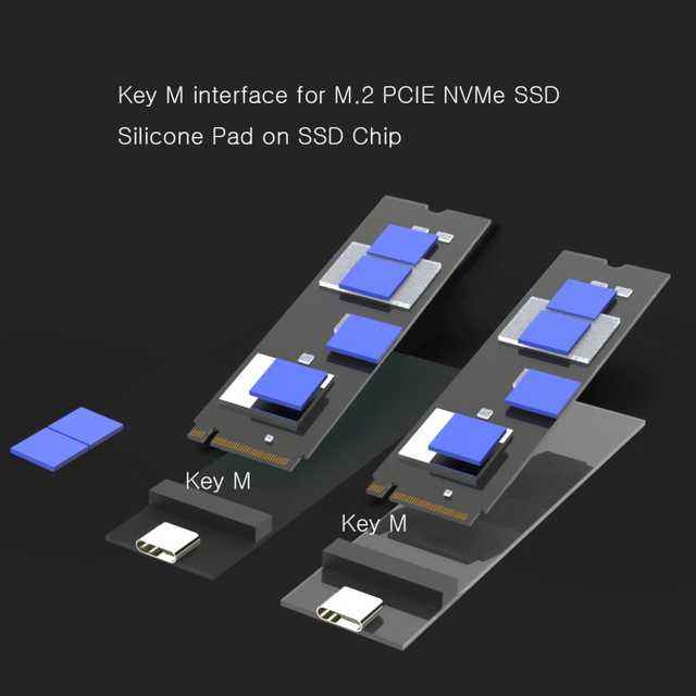 GLOTRENDS 2-Bay M.2 Enclosure for M.2 PCIE NVMe SSD (Key M)