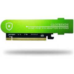 GLOTRENDS 22110 M.2 PCIE Adapter Card with Full Covering Submarine Shape Aluminum Panel