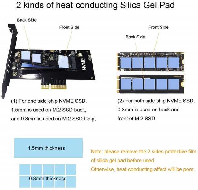 GLOTRENDS M.2 PCIE Adapter with Aluminum Panel Built-in FAN