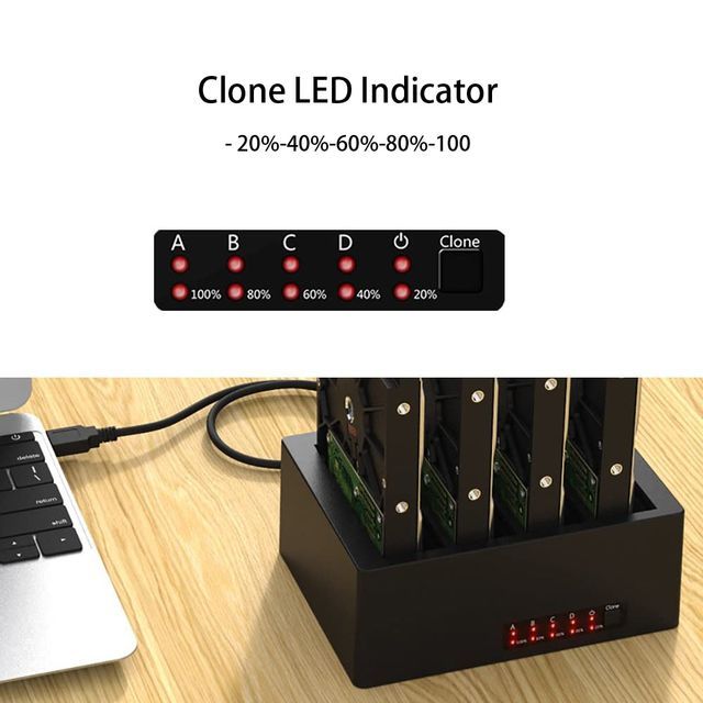 GLOTRENDS 1:3 Standalone Duplicator Dock for 2.5/3.5 inch SATA Hard Drive (Diskless)