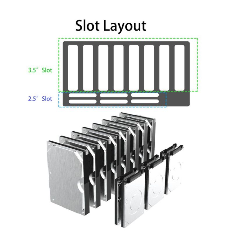 Hard Drive Box for 8 x 3.5&quot; HDD and 6 x 2.5&quot; SSD