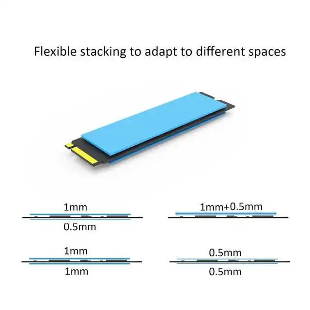 M.2 Thermal Pads, 5 pieces of 20x67x1mm + 5 pieces of 20x67x0.5mm