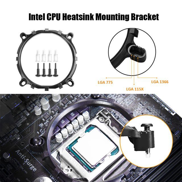 CPU Cooler with Mounting Bracket for Intel Socket LGA775/LGA1150/LGA1151/LGA1155/LGA1156/LGA1356/LGA1366