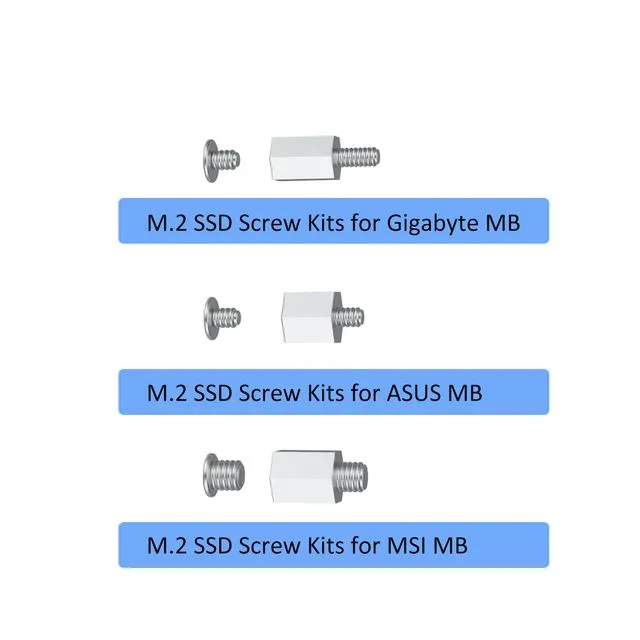 M.2 Screw Kits for ASUS/MSI/Gigabyte Motherboard and Laptop M.2 Heatsink for Laptop