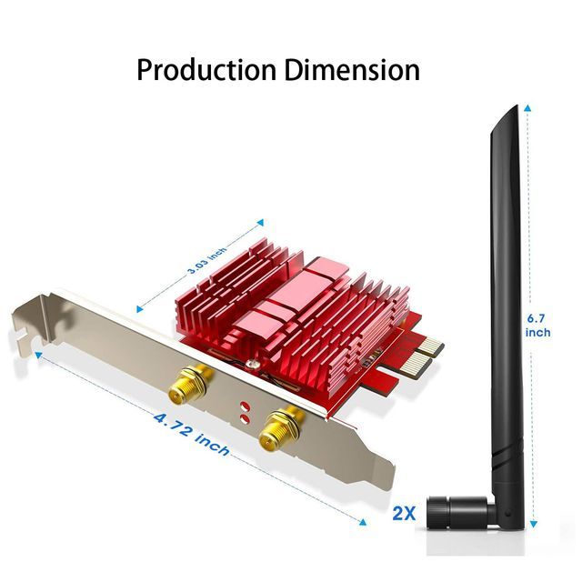 WiFi 6 Card &amp; BT 5.1 Adapter - AX200 802.11AX 2.4Ghz/5.8Ghz PCI Express Wi-Fi Adapters