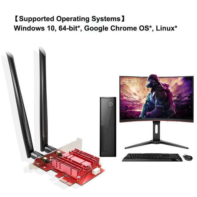 WiFi 6 Card &amp; BT 5.1 Adapter - AX200 802.11AX 2.4Ghz/5.8Ghz PCI Express Wi-Fi Adapters