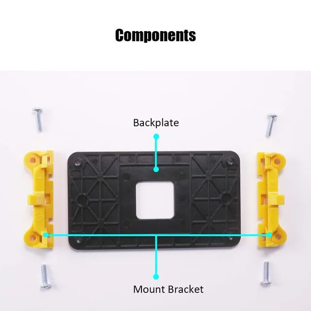 CPU Cooler Retention Bracket and Back Plate for AM2/AM2+/AM3/AM3+/FM1/FM2/FM2+