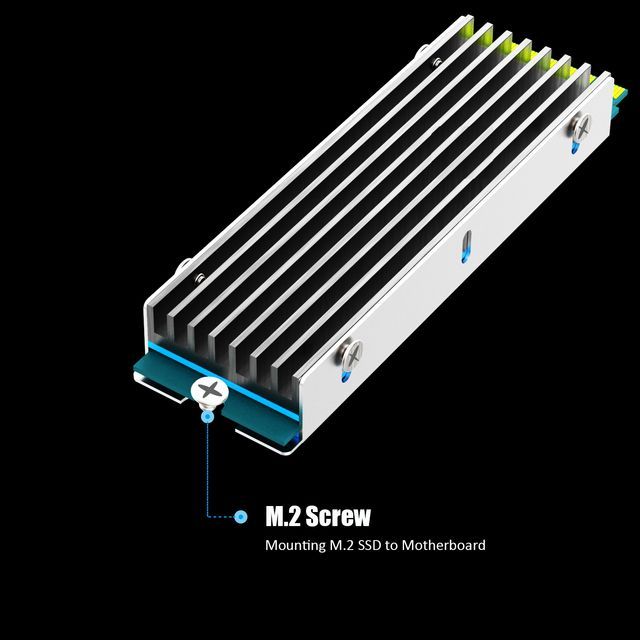 M.2 Heatsink fit for PS5/PC, Double-Sided Heat Sink, 0.24inch(6mm) Thick M.2 Cooling Fin for 2280 M.2 PCIe SSD