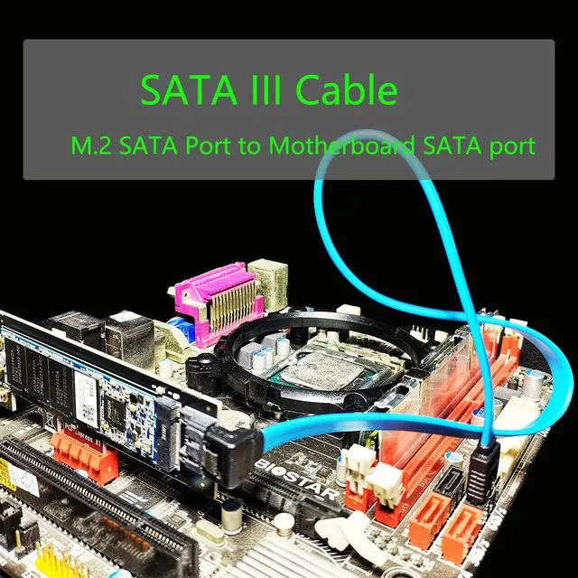 M.2 SATA Adapter for M.2 NGFF SATA SSD to SATA I/II/III, SATA Cable and M.2 Screws Included