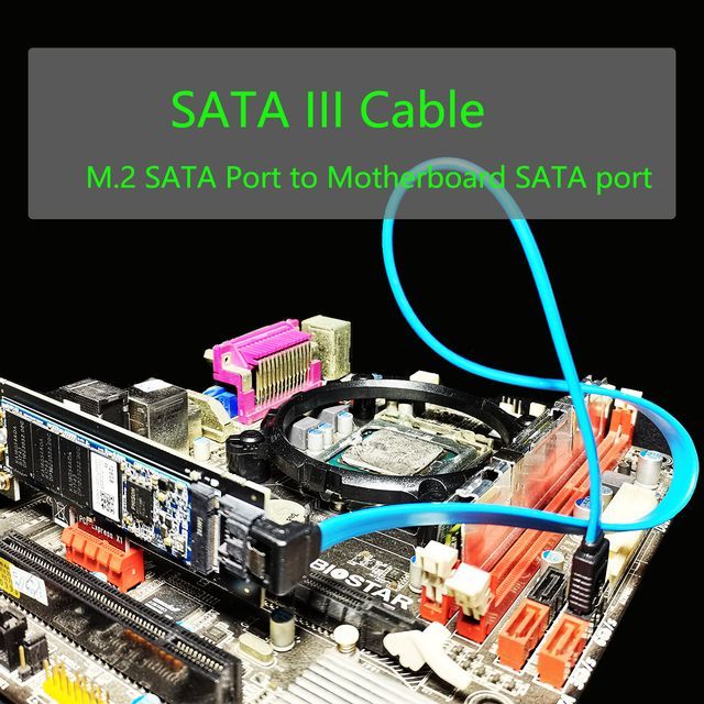 M.2 SATA Adapter for M.2 NGFF SATA SSD to SATA I/II/III, SATA Cable and M.2 Screws Included