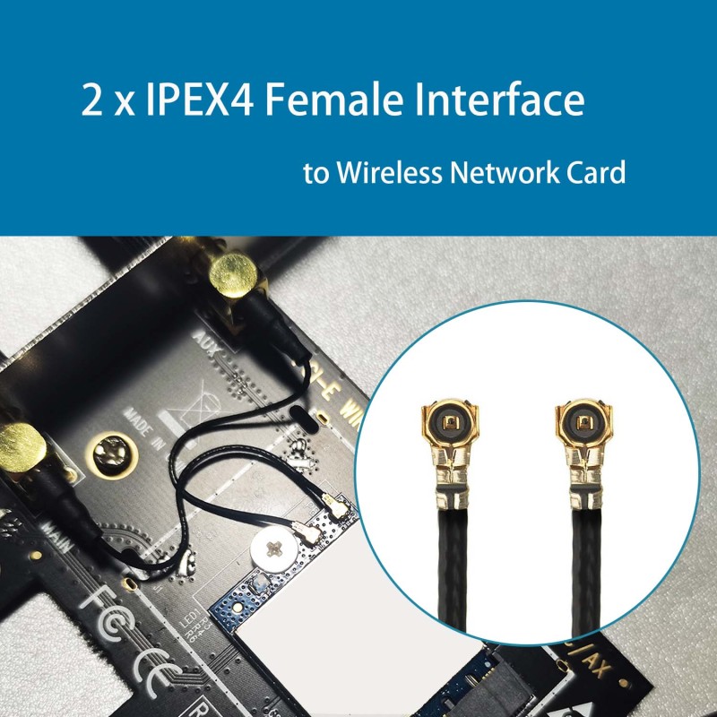 PCIe to M.2 NGFF Key E/A+E Wireless WiFi 4/5/6/6E (No WiFi Network Card) with SMA Antenna for M.2 Wireless WiFi 802.11a/b/g/n/ac/ax Network Module