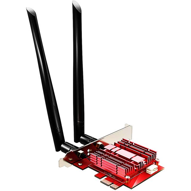 AX5400 WiFi 6E PCIe Card with Low-Profile Bracket for Desktop PC, Intel AX210 Chip, 802.11ax, Bluetooth 5.3, Support Windows 11/10/Linux, Not Support AX5400 WiFi 6E PCIe Card with Low-Profile Bracket for Desktop PC, Intel AX210 Chip, 802.11ax, Bluetooth 5.3, Support Windows 11/10/Linux, Not Support