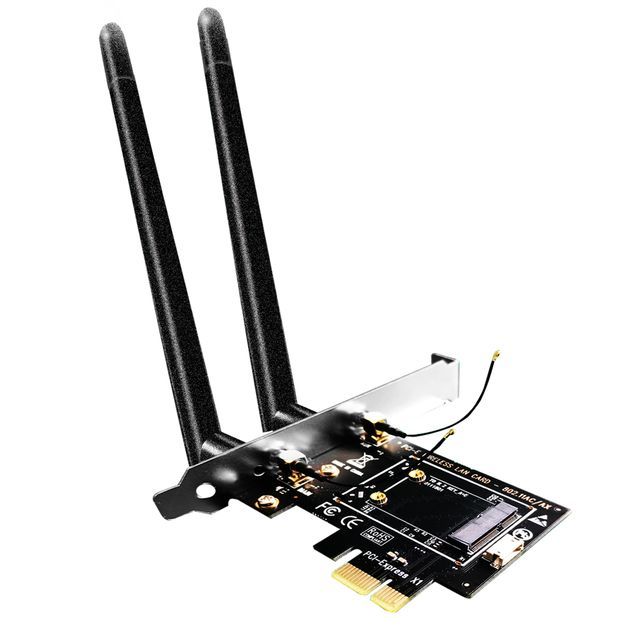 PCI-Express X1 to Mini PCIe Wireless WLAN Bluetooth Adapter with 3.5 dBi SMA Antenna