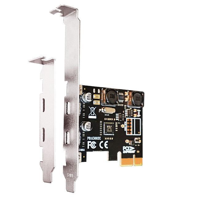 Dual USB 3.0 Type-C 5Gbps PCIe X1 Adapter