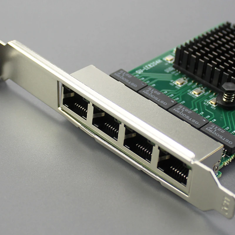 Quad Port 10/100/1000Mbps Gigabit PCI-E NIC Network Card for PC, RTL8111H Chip, PCI-Express X1, RJ45 LAN Port