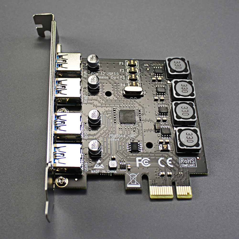 4 Port USB 3.0 Type-A PCI-Express Adapter Card