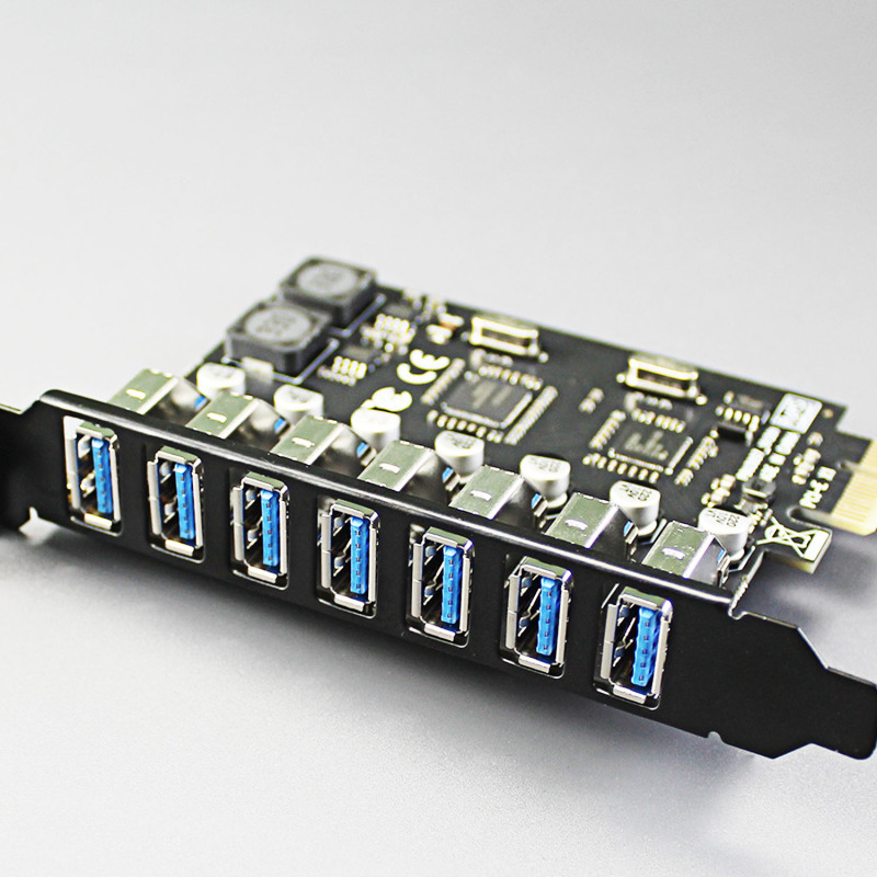 7 Port USB 3.0 Type-A PCI-Express Adapter Card