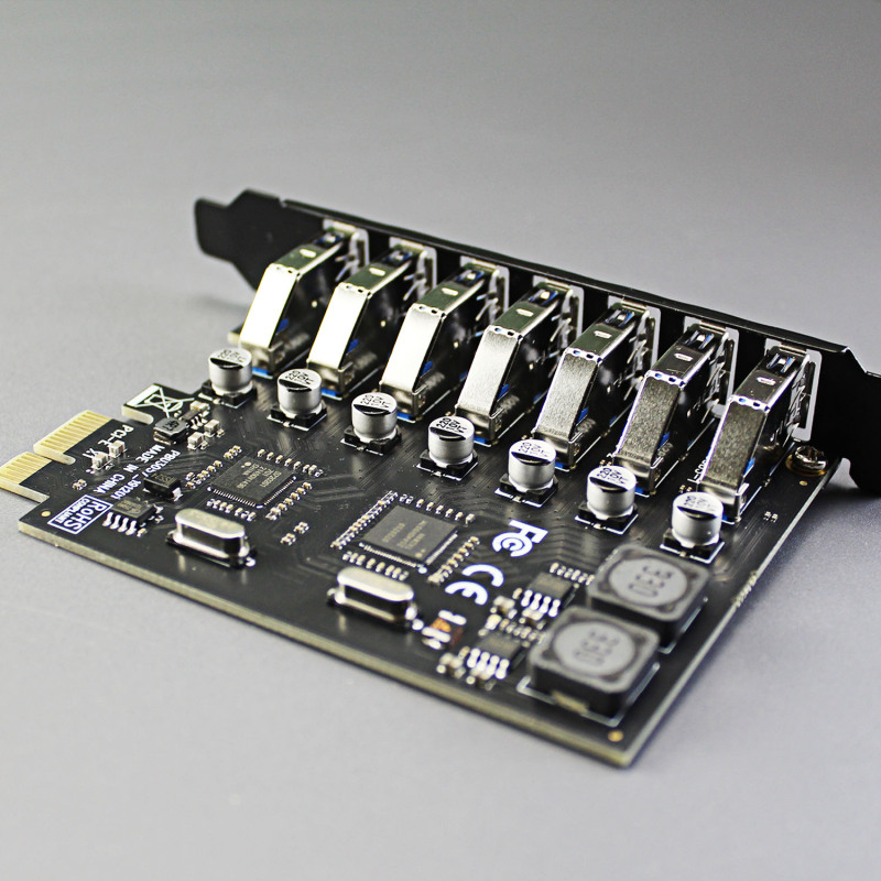 7 Port USB 3.0 Type-A PCI-Express Adapter Card