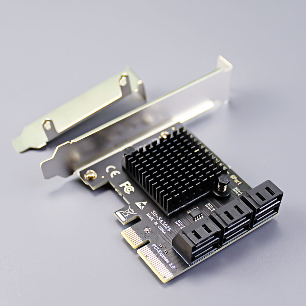 PCIe SATA Adapter Card with 6 Port SATA III 6Gbps, PCI-Express 3.0 X2 Bandwidth