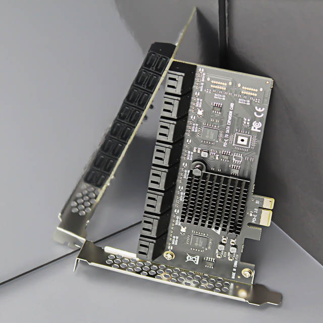 PCIe SATA Adapter Card with 16 Port SATA III 6Gbps, PCIe 3.0 X1 Bandwidth