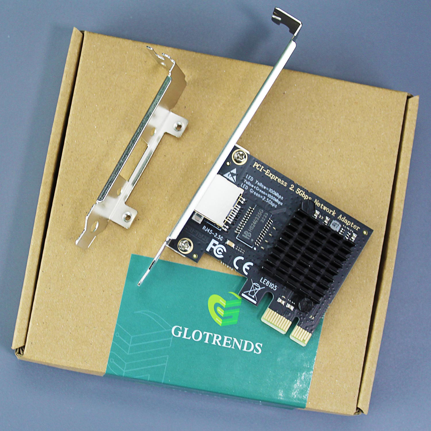 2.5Gbps PCI-E NIC Network Card for PC, RTL8125BG Chip, PCI-Express