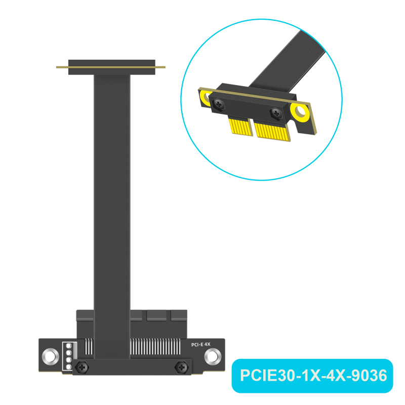 PCIe 3.0 1X to 4X Riser Cable