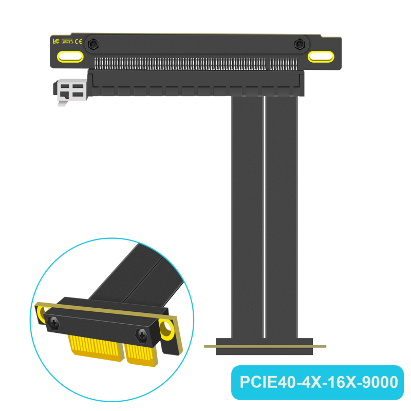 PCIe 4.0 4X to 16X Riser Cable