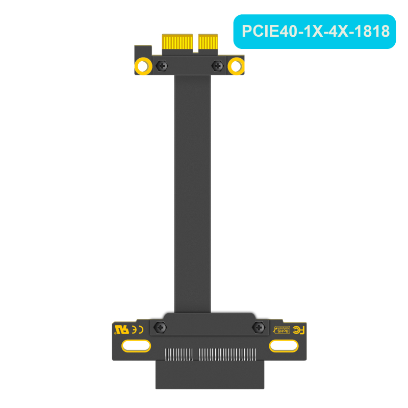 PCIe 4.0 1X to 4X Riser Cable