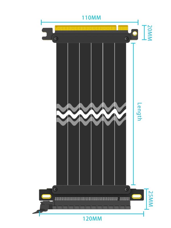 PCIe 3.0 x16 Riser Cable