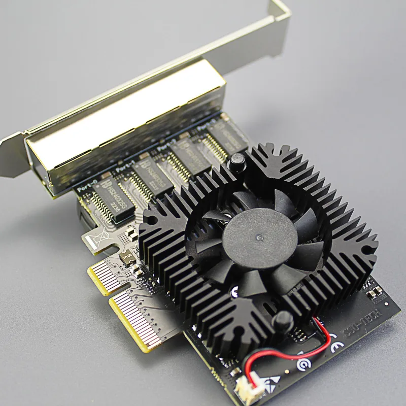 Quad Port 2.5G PCI-E NIC Ethernet Network Card for PC, RTL8125BG Chip, PCI-Express 2.0 X2, RJ45 LAN Port