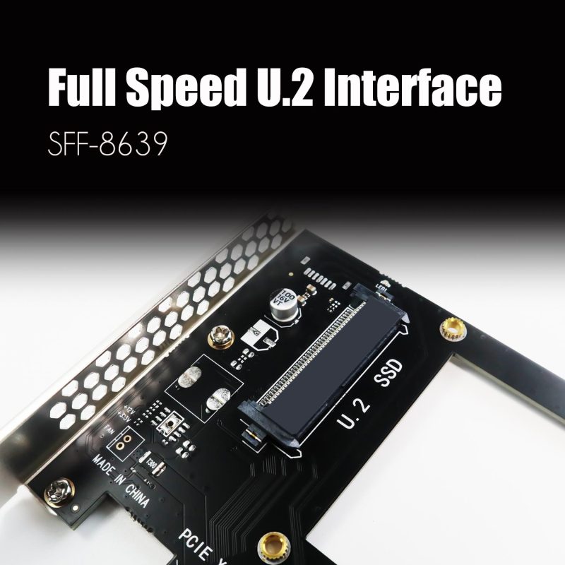 PU11 U.2 to PCIe 4.0 X4 Adapter for 2.5 Inch U.2 SSD