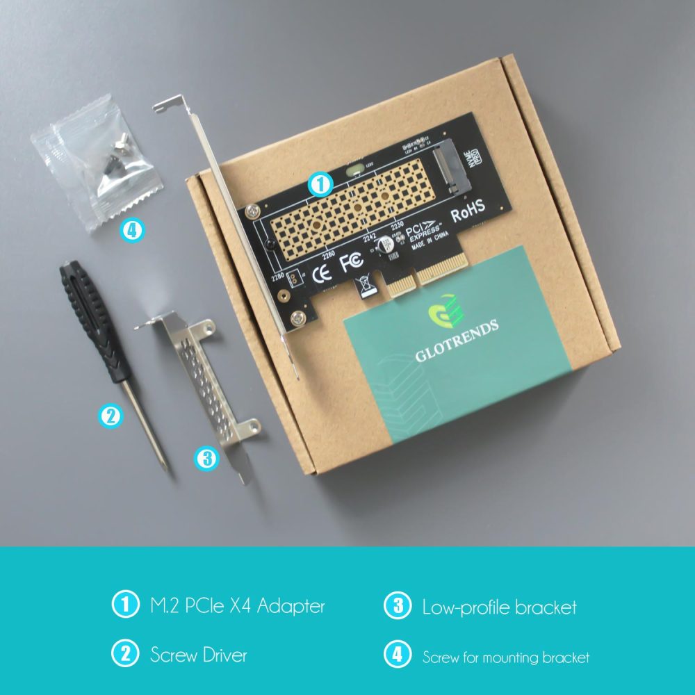 PA09 M.2 NVMe to PCIe 4.0 X4 Adapter for M.2 NVMe SSD