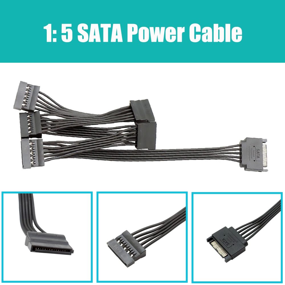 SA3234A 4-Ports PCIe X2 SATA 3.0 Expansion Card, Support OS Booting, Including SATA Cables and 1:5 SATA Splitter Power Cable, Compatible with Windows, Linux, Mac OS, NAS
