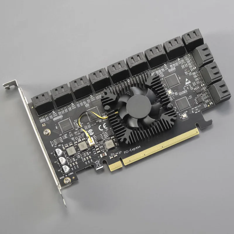 SA3824A 24-port PCIe 3.0 X8 SATA Expansion Card, Compatible with Windows,Linux,Mac OS,NAS