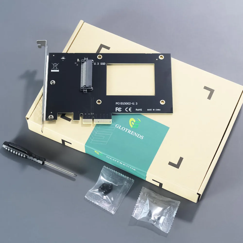 GLOTRENDS PU13 to PCIe X4 Adapter for Inch SSD, PCIe