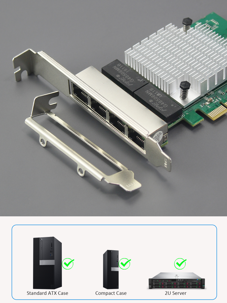 ST7387 4-Port Gigabit PCIe Ethernet Network Card