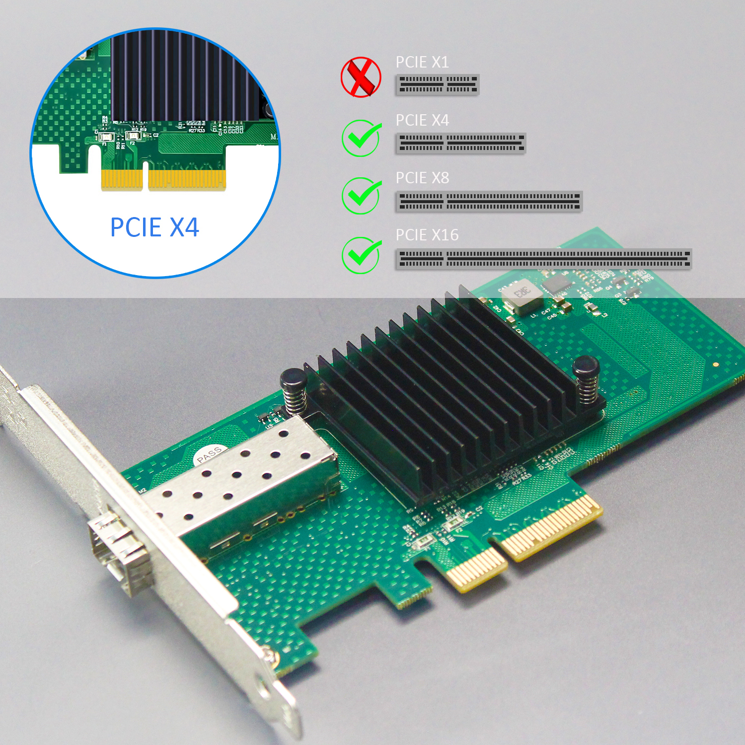 ST7315 10Gb SFP+ Network Card, PCIe 2.0 X4 Interface, Intel 82599EN Controller (X520-DA1)