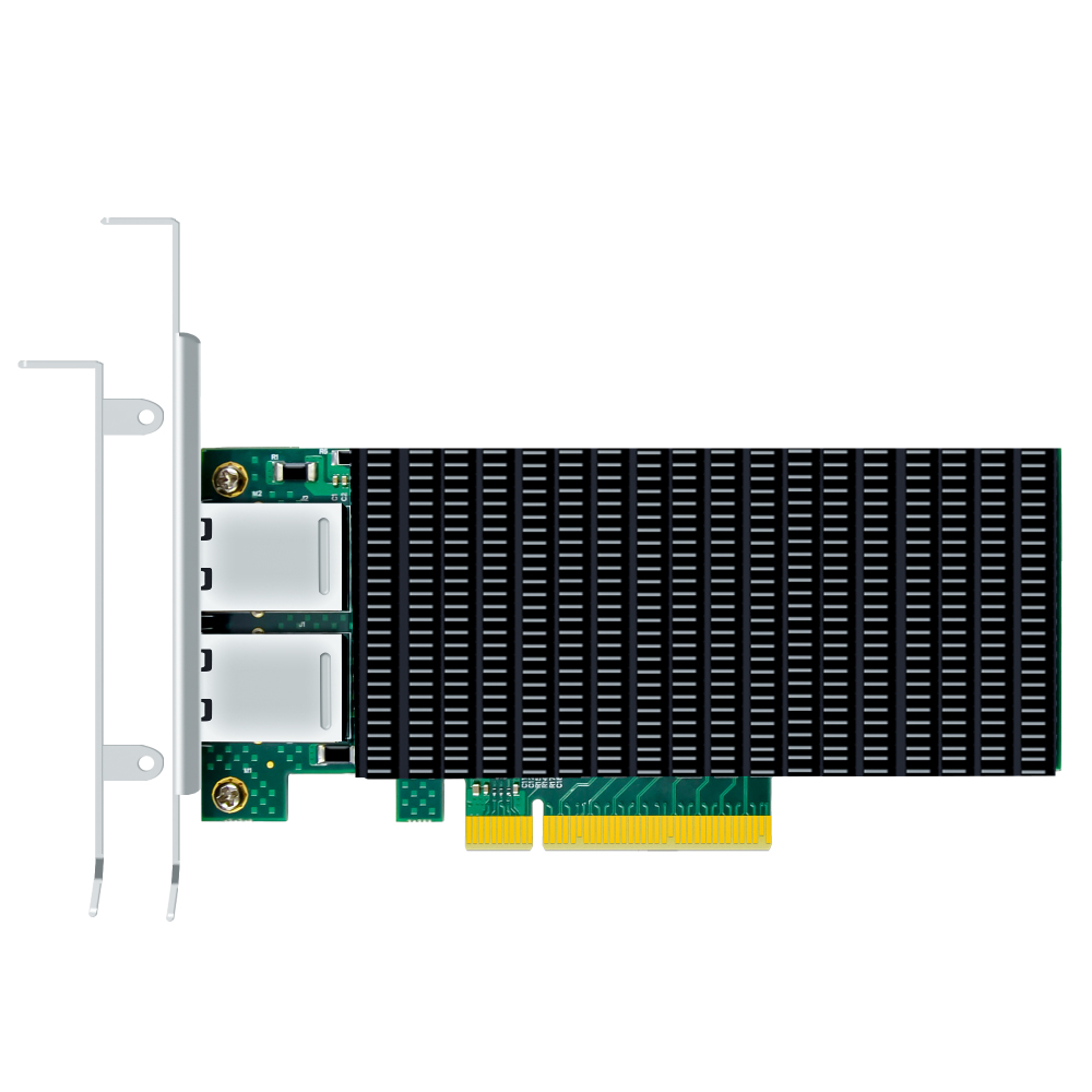 ST7318 2-Port 10Gb PCI-E Network Card, Copper RJ45 Port, Intel X540-AT2 Controller