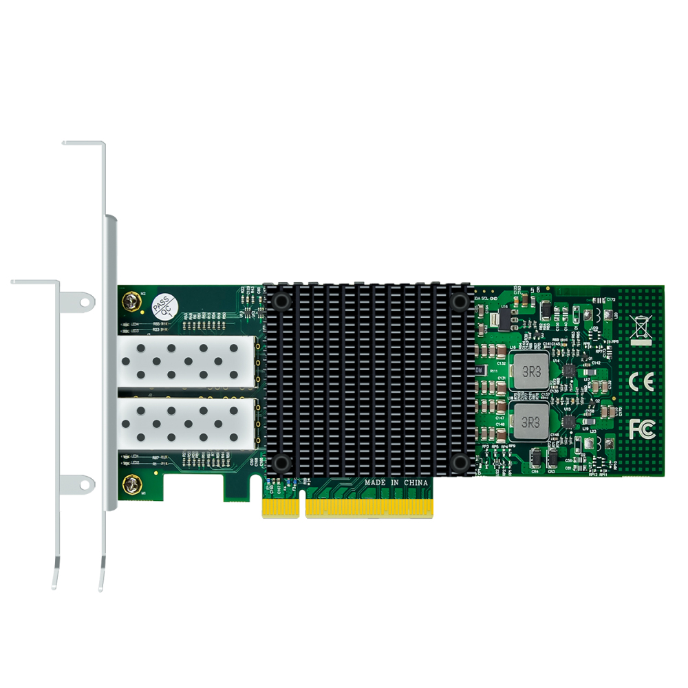ST7286 2-Port 10Gb SFP+ Server Network Card with Mellanox ConnectX-3 Controller, PCIe 3.0 X8 Interface, Support RDMA (RoCE v2), Not Infiniband