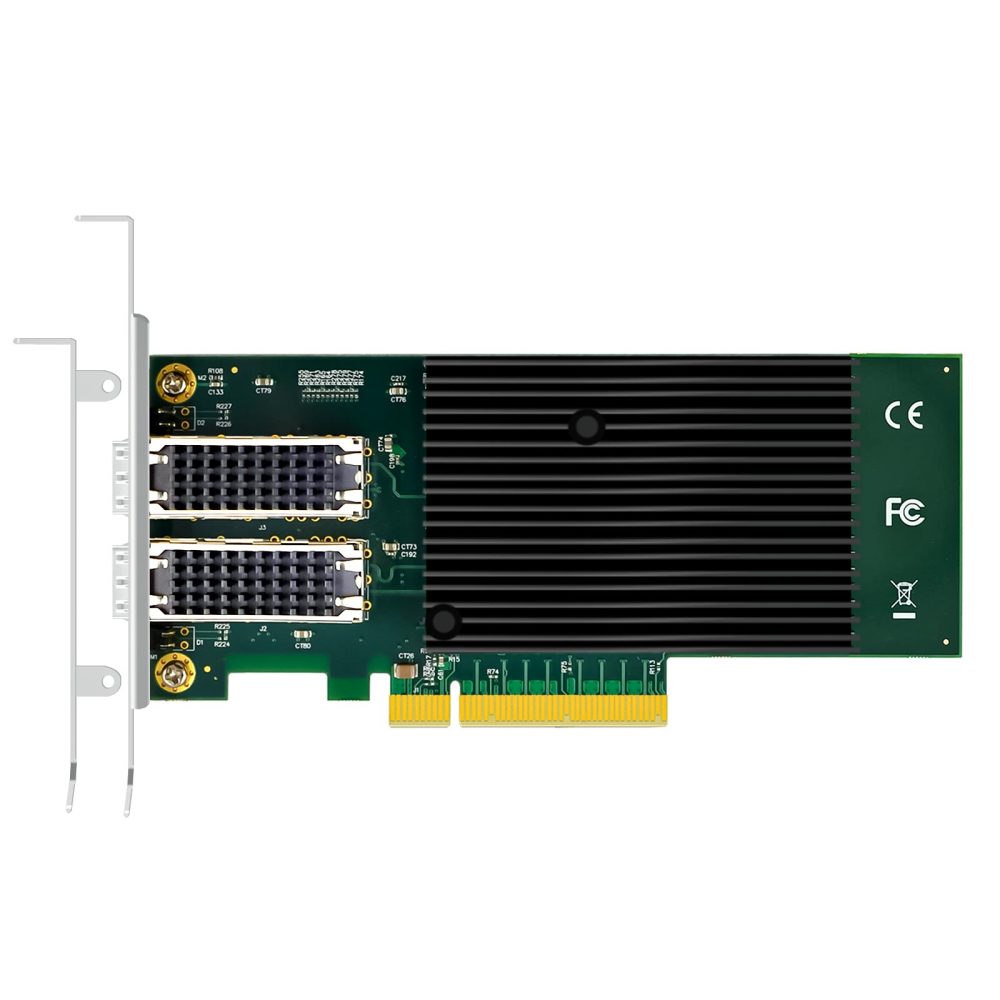 ST7218 2-Port 10Gb SFP+ Ethernet Network Card with Intel X710 Controller, PCIE 3.0 X8 Interface