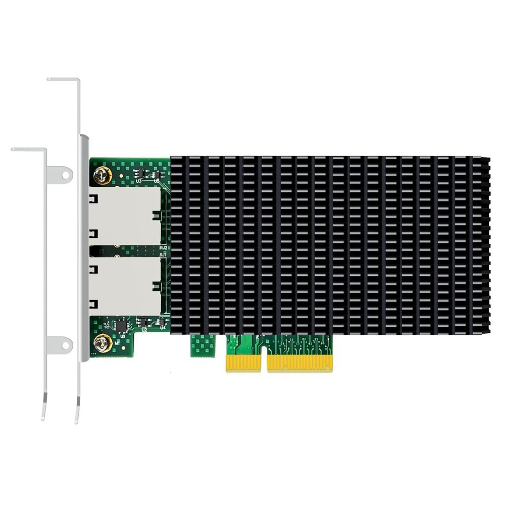 ST7368 2-Port 10Gb RJ45 Ethernet Network Card with Intel X550 Controller, PCIE 3.0 X4 Interface