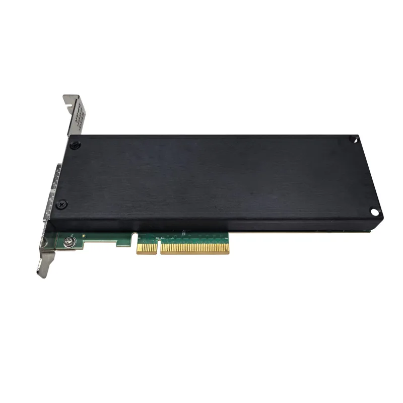 AiNet-KU5P-Q2 HHHL adapter card based on PCIe Gen3.0 x8, 2x100Gbps with up to 4GB DDR4 SDRAM