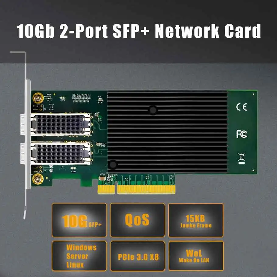 Glotrends ST7286 - Scheda Rete Ethernet 2 Porte 10Gb SFP Glotrends ST7286 - Scheda Rete Ethernet 2 Porte 10Gb SFP