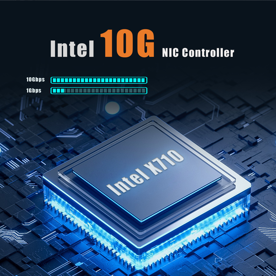 ST7218 2-Port 10Gb SFP+ Ethernet Network Card with Intel X710 Controller, PCIE 3.0 X8 Interface