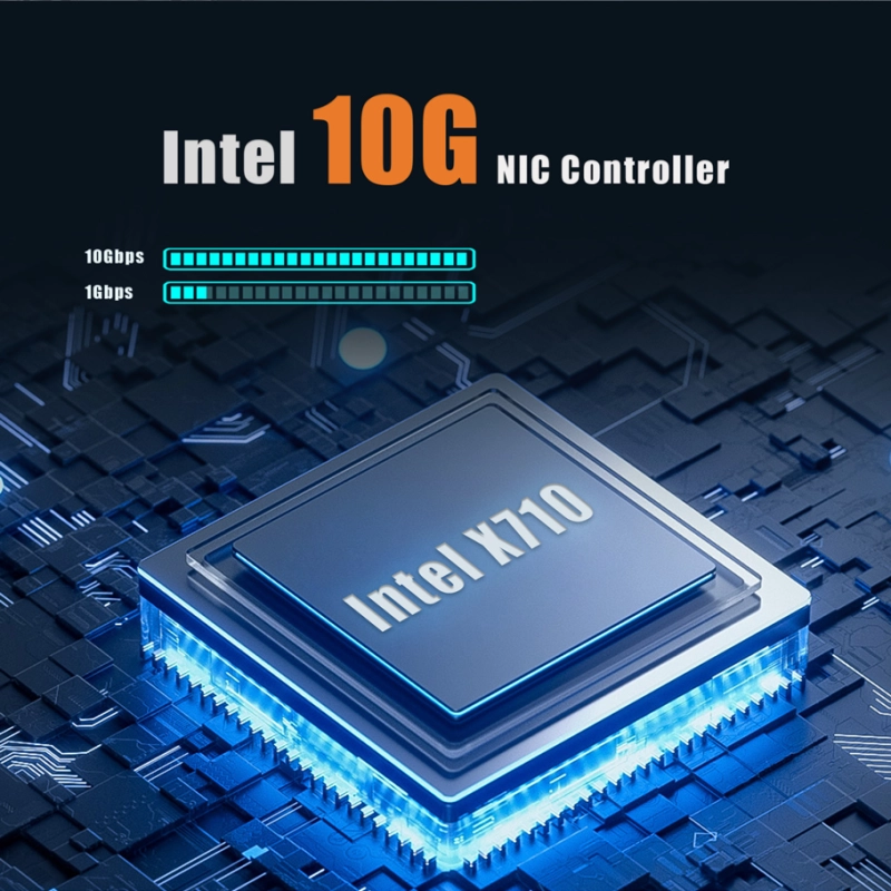 ST7219 4-Port 10Gb SFP+ Ethernet Network Card with Intel X710-BM1 Controller, PCIE 3.0 X8 Interface