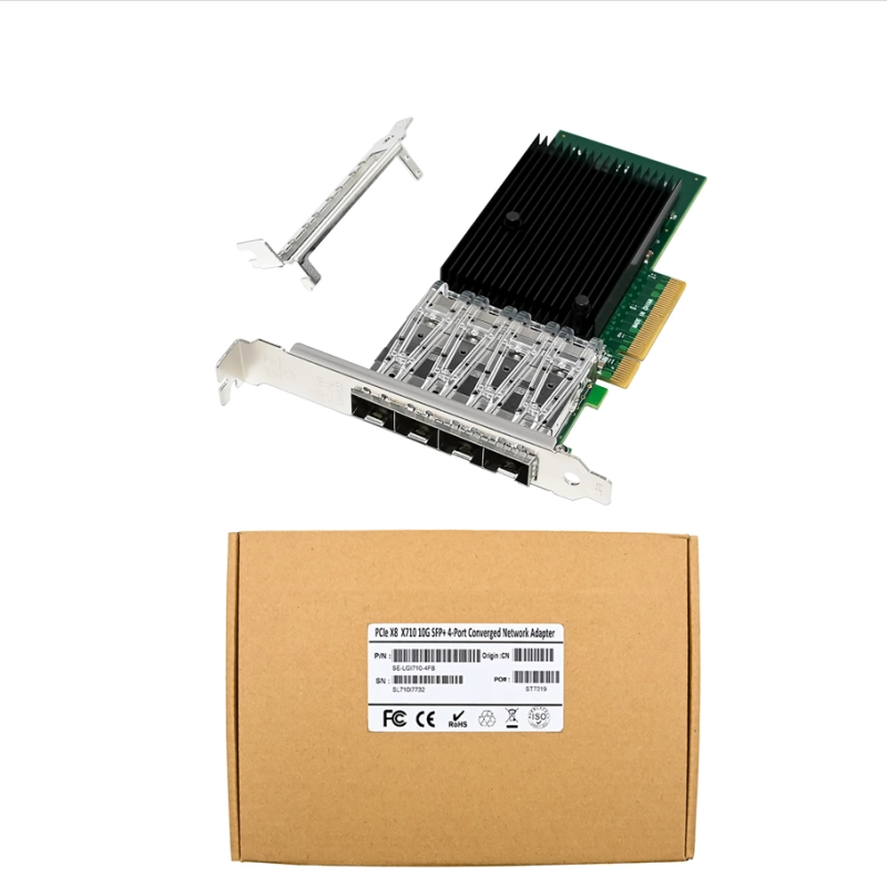 ST7219 4-Port 10Gb SFP+ Ethernet Network Card with Intel X710-BM1 Controller, PCIE 3.0 X8 Interface