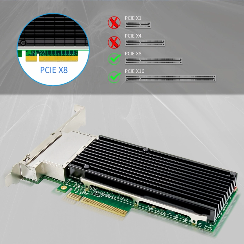 ST7223 4-Port RJ45 10Gb Ethernet Network Card with Intel X710 Controller, PCIE 3.0 X8 Interface