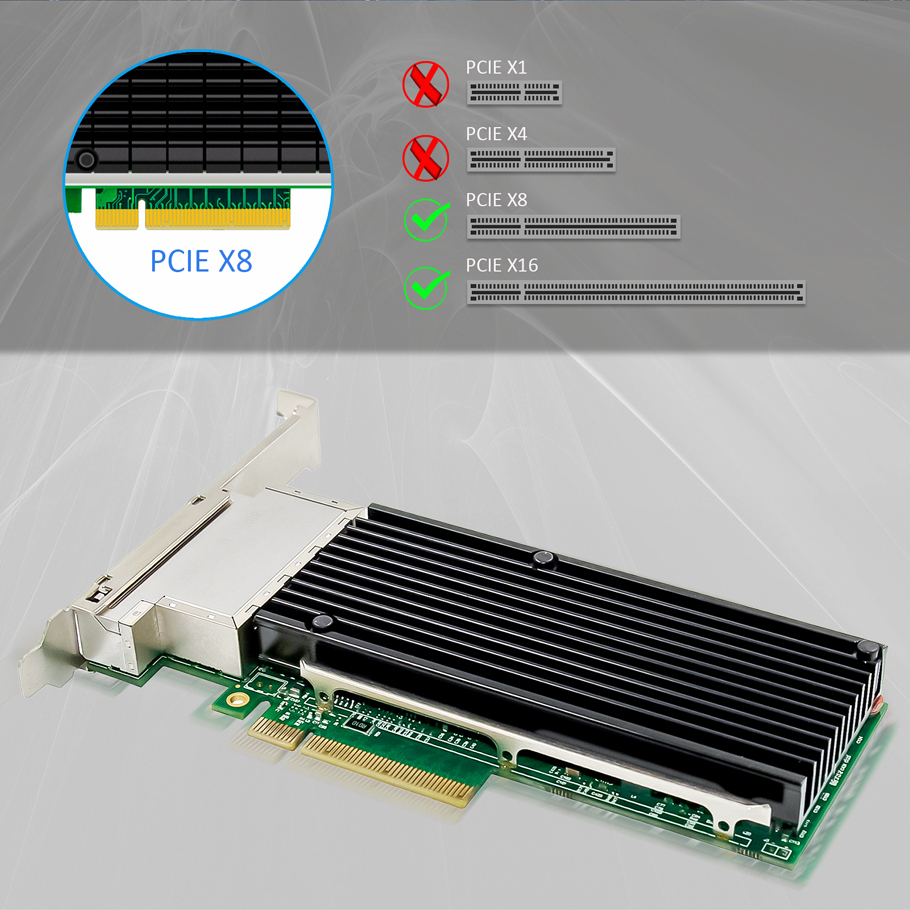 ST7223 4-Port RJ45 10Gb Ethernet Network Card with Intel X710 Controller, PCIE 3.0 X8 Interface
